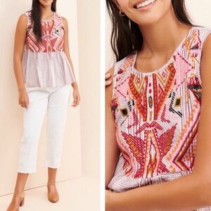 Anthropologie Dolan Left Coast Velia Embroidered Tank